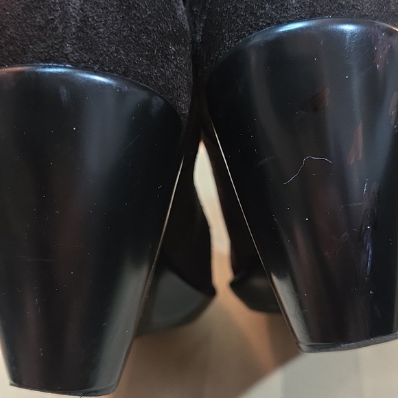 CALVIN KLEIN SAVVY DARK BROWN SUEDE LEATHER WEDGES SIZE 8.5 M - Picture 6 of 7